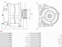 Generator / Alternator SKODA RAPID Spaceback (NH1) Hatchback, 07.2012 - 12.2019 AS-PL A3102