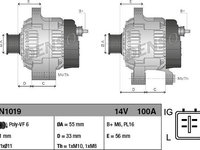 Generator / Alternator TOYOTA YARIS SCP9 NSP9 KSP9 NCP9 ZSP9 DENSO DAN1019