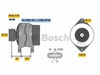 Generator / Alternator VOLVO FH 12, RENAULT TRUCKS Magnum, RENAULT TRUCKS Kerax - BOSCH 0 986 049 350