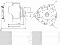 Generator / Alternator VW CADDY I (14) Ridica, 09.1979 - 07.1992 AS-PL A0141