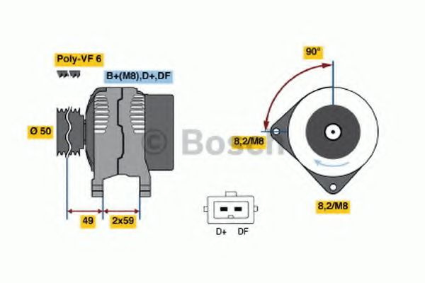 Generator / Alternator VW CADDY II Caroserie (9K9A