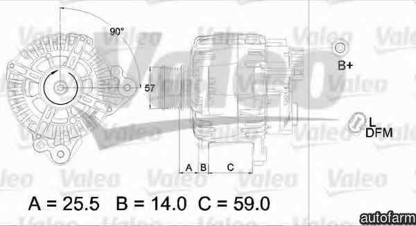 Generator / Alternator VW EOS 1F7 1F8 VALEO 437454