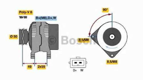 Generator / Alternator VW GOLF III (1H1) BOSC