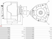 Generator / Alternator VW LT 28-35 I platou / sasiu (281-363) AS-PL A0094