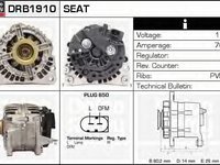 Generator / Alternator VW POLO (6N1), VW POLO limuzina (6KV2), SEAT INCA (6K9) - DELCO REMY DRB1910