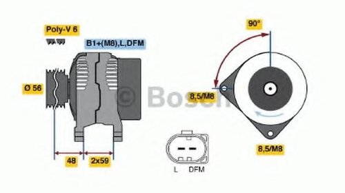 Generator / Alternator VW TOURAN (1T1, 1T2), 