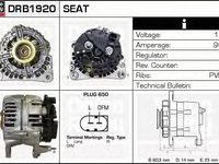 Generator / Alternator VW TRANSPORTER / CARAVELLE Mk IV bus (70XB, 70XC, 7DB, 7DW), VW SHARAN (7M8, 7M9, 7M6), VW POLO limuzina (6KV2) - DELCO REMY DR