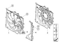 GMV radiator electroventilator Bmw X3 E83, 2004-2011 2, 0d/Xdrive20d, 3, 0d/Xdrive30d, Motorizare 2.0 d, 3, 0d Diesel, dimensiune 460W/490mm, cu 3 pini, Aftermarket