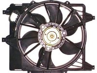 GMV radiator electroventilator Renault Clio 2 (B0/1/2), 06.2001-2012 Motor 1, 2 16v 55kw Benzina, tip climatizare cu AC, cutie Manuala, dimensiune 320W/380mm, cu 2 pini, fara rezistormm, Aftermarket