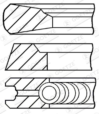 GOETZE ENGINE Set segmenti piston 08-112100-00 pen