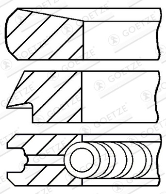 GOETZE ENGINE Set segmenti piston 08-112700-00 se potriveste la JAGUAR X-TYPE I combi (X400) FMBA; FMBB 1998cc 130cp 96kW 2004 2005 2006 2007 2008 2009