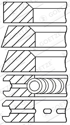 GOETZE ENGINE Set segmenti piston 08-325000-00