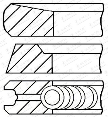 GOETZE ENGINE Set segmenti piston 08-422800-00 pentru masina NISSAN ATLEON BD-30Ti 2953cc 118cp 87kW 2000 2001 2002 2003 2004 2005 2006 2007 2008 2009 2010 2011