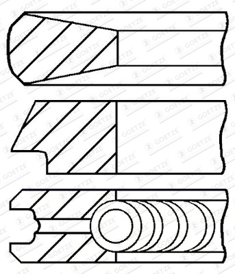 GOETZE ENGINE Set segmenti piston 08-424