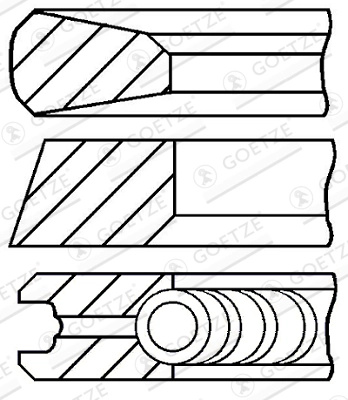 GOETZE ENGINE Set segmenti piston 08-427400-00 compatibil cu MERCEDES-BENZ E-CLASS T-Model (S211) OM 642.921 2987cc 190cp 140kW 2005 2006 2007 2008 2009