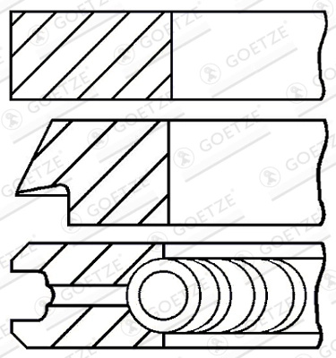 GOETZE ENGINE Set segmenti piston 08-429300-00 pentru masina FIAT 500L (351_, 352_) 955 A3.000; 940 C1.000; 552 80 444 1598cc 120cp 88kW 2013 2014 2015 2016 2017 2018