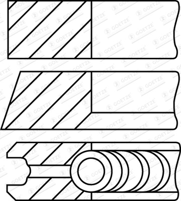 GOETZE ENGINE Set segmenti piston 08-430307-00 compatibil cu CHEVROLET ORLANDO (J309) B 16 DTH 1598cc 135cp 99kW 2013 2014 2015 2016 2017 2018