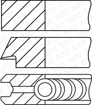 GOETZE ENGINE Set segmenti piston 08-432200-10 pentru BMW 1 Cabriolet (E88) N47 D20 A; N47 D20 C 1995cc 177cp 130kW 2008 2009 2010 2011 2012 2013