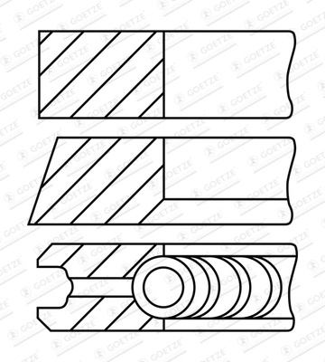 GOETZE ENGINE Set segmenti piston 08-433