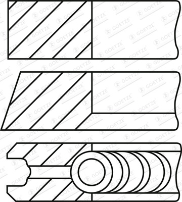 GOETZE ENGINE Set segmenti piston 08-433