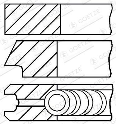 GOETZE ENGINE Set segmenti piston 08-436500-00 pentru masina FIAT FREEMONT (345_) 939 B5.000 1956cc 163cp 120kW 2011 2012 2013 2014 2015
