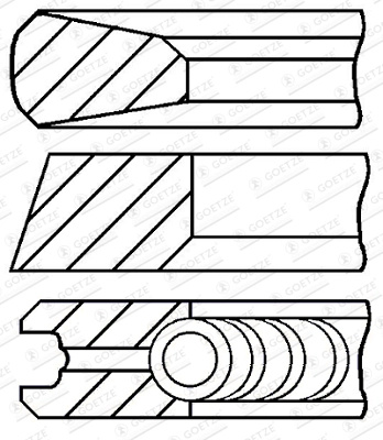 GOETZE ENGINE Set segmenti piston 08-437