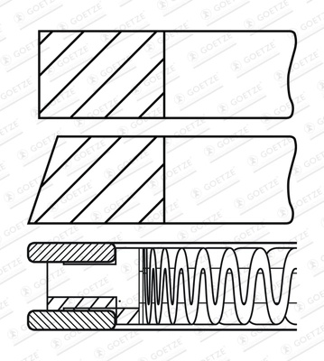 GOETZE ENGINE Set segmenti piston 08-437