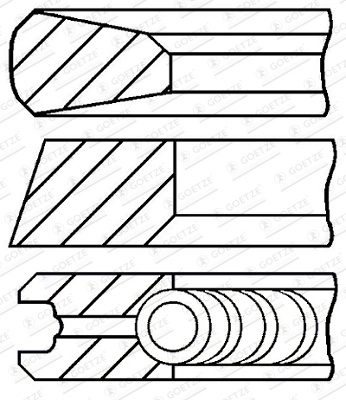 GOETZE ENGINE Set segmenti piston 08-443200-00 se