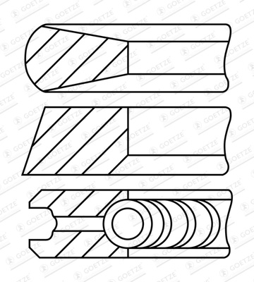GOETZE ENGINE Set segmenti piston 08-443
