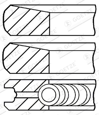 GOETZE ENGINE Set segmenti piston 08-443500-00 pentru masina MITSUBISHI L200 / TRITON (KA_T, KB_T) 4D56-HP 2477cc 167cp 123kW 2005 2006 2007 2008 2009 2010 2011 2012 2013 2014 2015