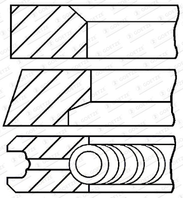 GOETZE ENGINE Set segmenti piston 08-445100-00 se potriveste la HYUNDAI ELANTRA III (XD) G4GC 1975cc 143cp 105kW 2000 2001 2002 2003 2004 2005 2006