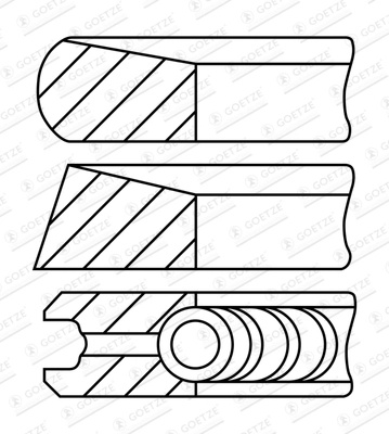 GOETZE ENGINE Set segmenti piston 08-448