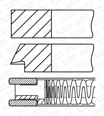 GOETZE ENGINE Set segmenti piston 08-448