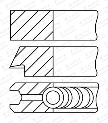GOETZE ENGINE Set segmenti piston 08-449