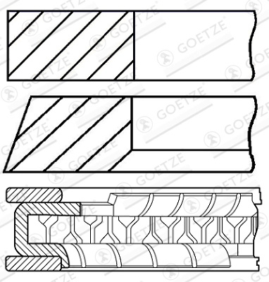GOETZE ENGINE Set segmenti piston 08-450000-10 se potriveste la RENAULT SANDERO/STEPWAY II (B8_) D4F 732; D4F 734 1149cc 73cp 54kW 2013 2014 2015 2016 2017 2018 2019 2020