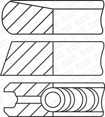 GOETZE ENGINE Set segmenti piston 08-450600-00 la IVECO DAILY VI caroserie F1AFL411B 2287cc 126cp 93kW 2014 2015 2016 2017 2018 2019 2020 2021