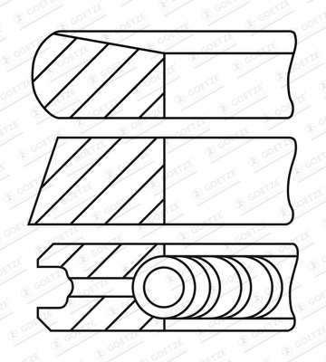 GOETZE ENGINE Set segmenti piston 08-450