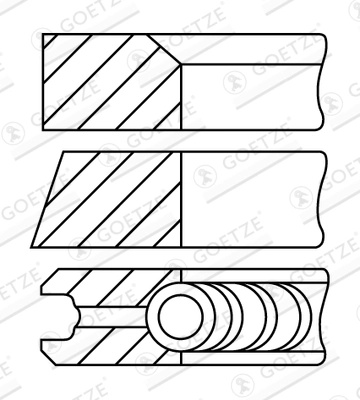 GOETZE ENGINE Set segmenti piston 08-452900-00 pentru masina FORD KUGA III (DFK) YLDC 1995cc 150cp 110kW 2019 2020 2021 2022 2023 2024 2025