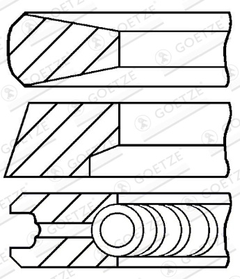 GOETZE ENGINE Set segmenti piston 08-520200-00 pentru masina RENAULT MASTER I platou / sasiu (P__) S9U 702 2499cc 94cp 69kW 1989 1990 1991 1992 1993 1994 1995 1996 1997 1998