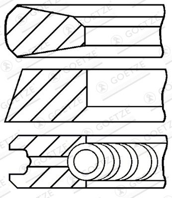 GOETZE ENGINE Set segmenti piston 08-741800-00 compatibil cu DEUTZ-FAHR D06 F 6L 912 5655cc 92cp 68kW 1968 1969 1970 1971 1972 1973 1974 1975 1976 1977 1978 1979 1980 1981 1982