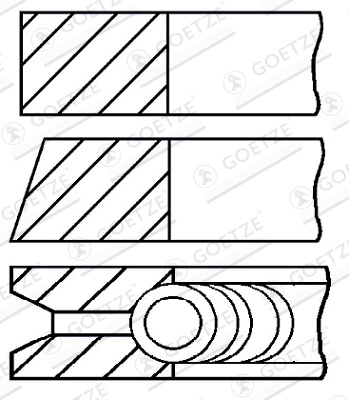 GOETZE ENGINE Set segmenti piston 08-961800-00 compatibil cu SUZUKI SWIFT II hatchback (EA, MA) G13BA 1298cc 68cp 50kW 1989 1990 1991 1992 1993 1994 1995 1996 1997 1998 1999 2000 2001 2002 2003 2004 2005