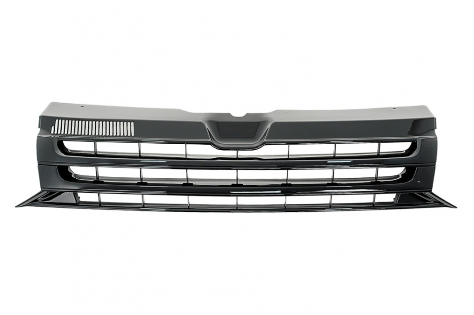Grilă frontală fără insignă potrivită pentru VW T5.1 Facelift Transporter (2010-2015) neagră