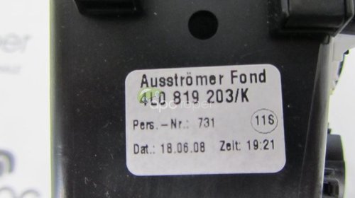 Grila aer spate originala Audi Q7 4L cod: 4L0819203/K
