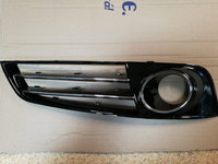 Grila bara fata cu gaura proiector Audi A8 2009-2013, cod 4H0807679N 4H0807680N