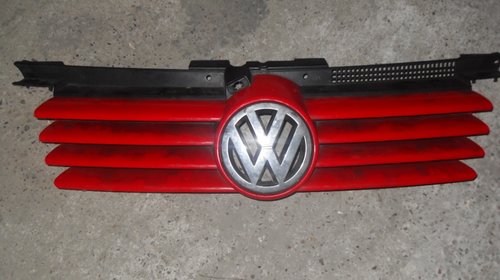 Grila bara VW Bora, cu sigla, rosu, an de fabricatie 2002