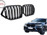 Grila Centrala BMW X6 G06 (2019–) M Design Negru Lucios- livrare gratuita