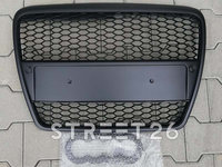 Grila Centrala compatibil cu AUDI A6 4F C6 (2004-2007) RS Design Negru Mat