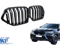 Grila Centrala compatibil cu BMW X6 G06 (2019–) M Design Negru Lucios
