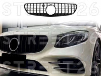 Grila Centrala Compatibil Cu Mercedes Benz S-CLASS Coupe C217 Cabrio A217 Facelift (17-20) GT-R Design Negru