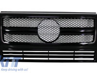 Grila Centrala compatibil cu MERCEDES Benz W463 G-Class (1990-2012) 2012 G65 G63 A-Design Piano Black Edition